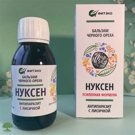 Характеристики Бальзам Черного Ореха "Нуксен Антипаразит с Лисичкой ...