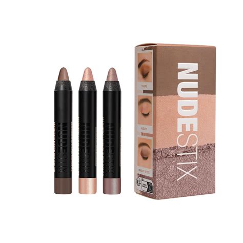 Amazon Nudestix Bright Nude Eyes Mini Kit Piece Cream Eyeshadow Pencil Set With Matte