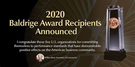 2020 Baldrige Award Recipient Announcement with Sec. Ross Quote