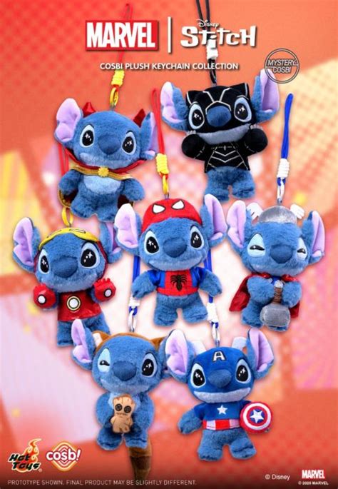 Hot Toys Cosbi Plush Keychain Collection PPLU N Marvel X Disney Stitch Series HobbyDigi