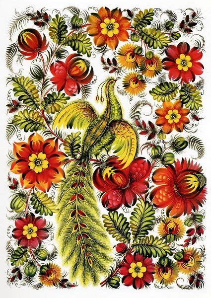 Жар-Птиця | Arte popolare, Ornamenti, Ricamo