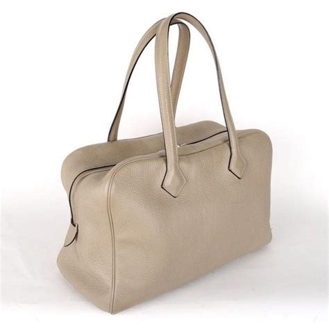 Hermes Grey Victoria Bag Hermès Beige In Leather 2632582 Bags