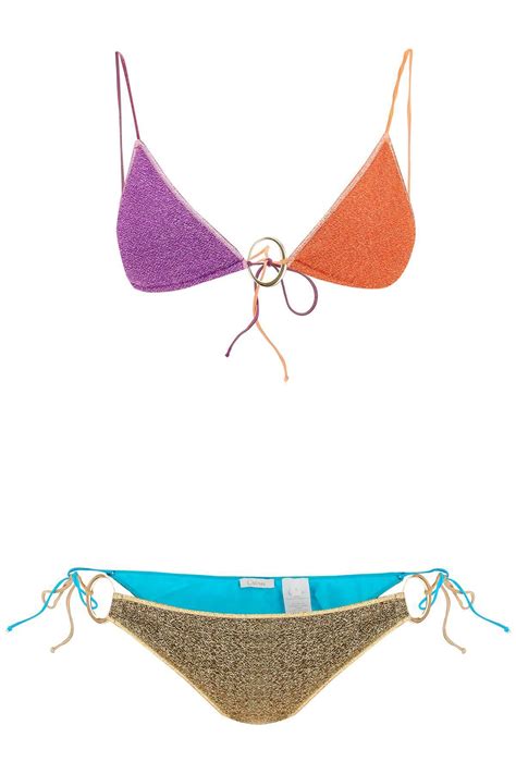 Buy Oseree O Kini Bikini Set Gold Blue Orange Purple At Off