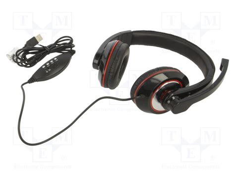MHS-U-001 GEMBIRD - Auriculares con micrófono | negro,rojo; USB A ...