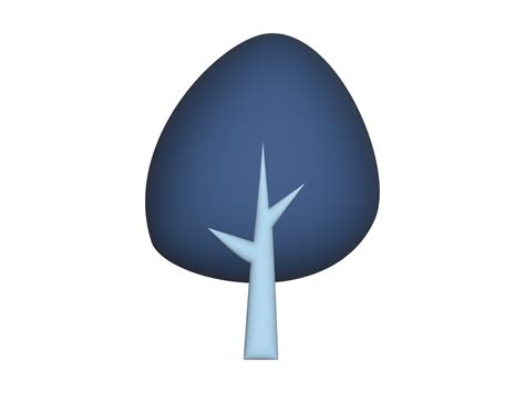 3d Blue Tree On A Transparent Background 27244191 Png