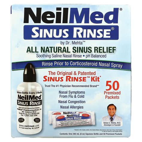 Neilmed The Original Patented Sinus Rinse Kit Premixed Packets