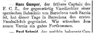 Las polémicas en torno a la historia del FC Barcelona IV Hans Gamper