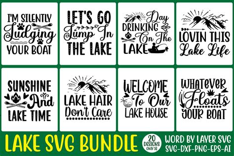 Lake SVG Bundle Bundle Creative Fabrica