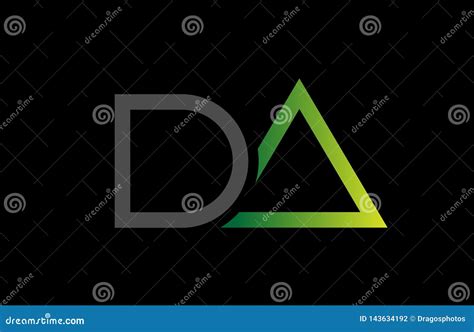 Green Black Grey Alphabet Letter Logo Combination Design Stock Vector