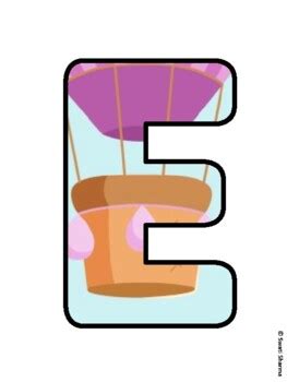 LET YOUR IMAGINATION SOAR Hot Air Balloons Bulletin Board Letters