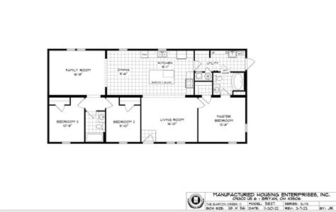 Barton Creek Iii Ranch Double Wide Mobile Home Mansion Elite 28 X 56