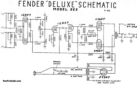 Tweed Deluxe 5e3 Schematic