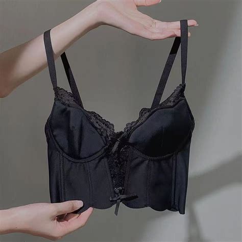 French Sexy Hot Girl Fishbone Corset Can Wear Outer Thin Style Gathering Seamless Bra Set