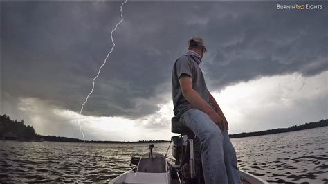 Lightning Bolt Strikes Water While Fishing Youtube