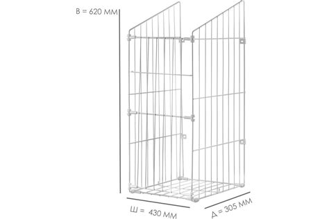 Корзина для белья GTV откидная 50 (305x430x620), в модуль 500 мм, белая ...