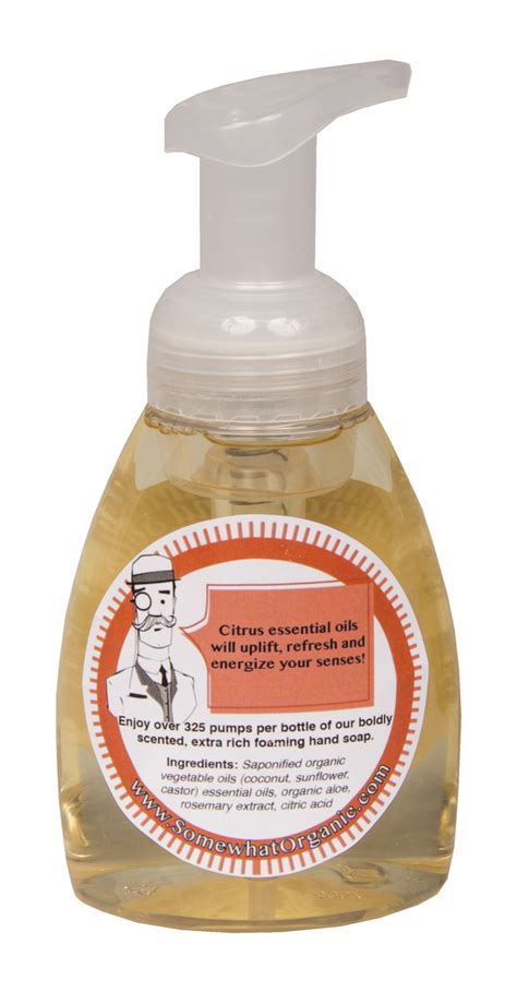 Citrus Organic Foaming Hand Soap Pump Somewhat Organic Soap Co