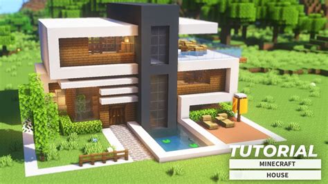 Minecraft Modern House Tutorial モダンな家の作り方現代建築 Youtube