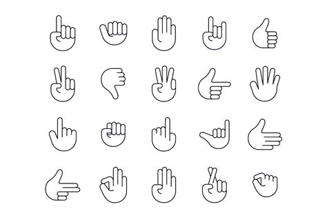hand clipart icons