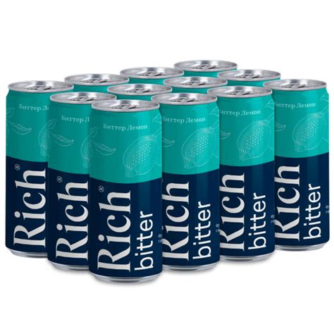Рич / Газированный напиток Rich Bitter Лемон 0,33л х 12шт - купить с ...
