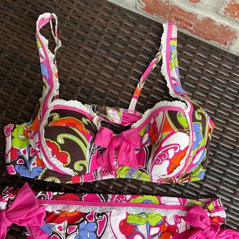 Betsey Johnson Swim Betsey Johnson Deco Rose Bikini L Y K Paisley