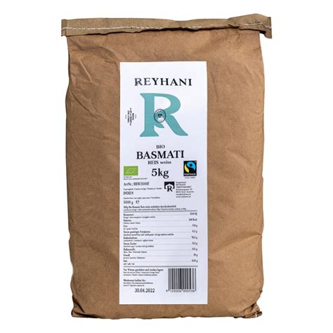 Bio Fairtrade Basmati Reis Wei G Passt Gut Zu Saftigen Gerichten