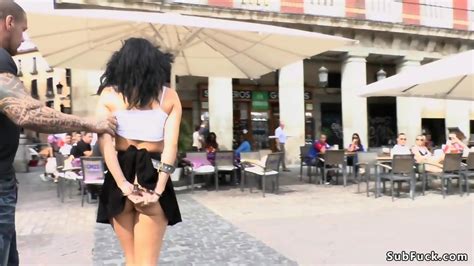 Babe In Gimp Mask Fucks In Public
