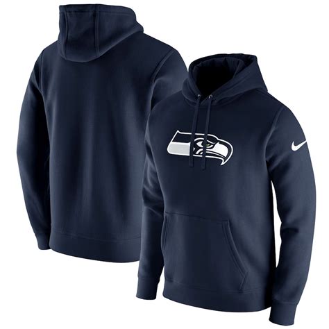 Men S Nike College Navy Seattle Seahawks Club Fleece Pullover Hoodie