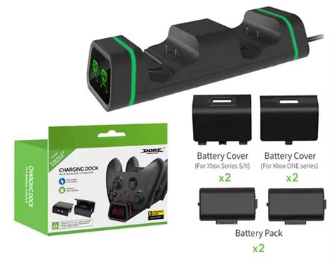 Зарядная станция DOBE® TYX-19006X + 2 аккумулятора (800 mAh x2) с LED ...