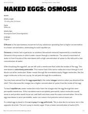 Understanding Osmosis Naked Eggs Experiment And Results Course Hero