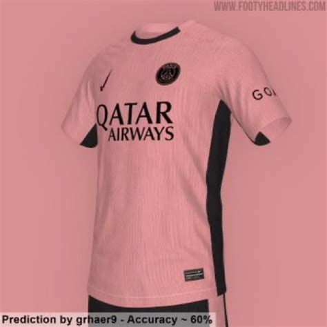 Psg To Wear Surprising Rust Pink Third Kit For 20242025 Season