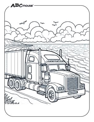 Semi Truck Coloring Pages | ABCmouse