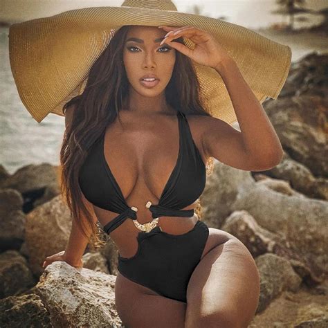 Sexy One Piece Cutout Womens Swimsuit With Metal Accessories Tie Strap Bikini Hangzhou Sunra