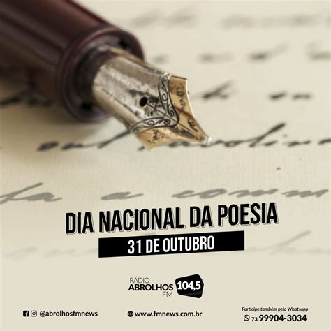 Dia Nacional Da Poesia 2025 - Dia Nacional da Poesia - FM NEWS