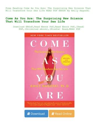 Free Reading Come As You Are The Surprising New Science That Will Transform Your Sex Life Read