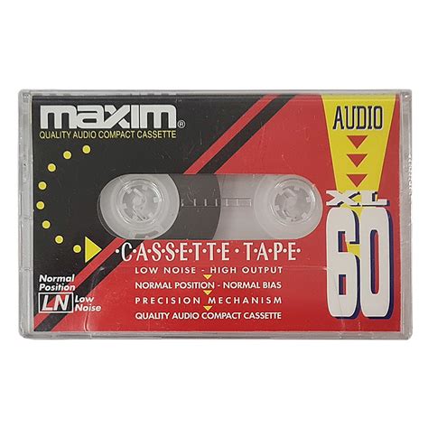 Maxim XL60 Ferric Blank Audio Cassette Tapes Retro Style Media