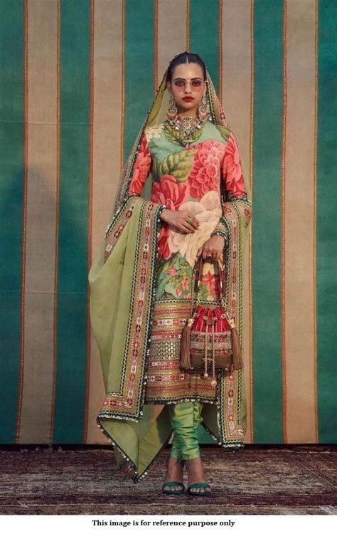 Buy Bollywood Sabyasachi Inspired Floral Green Churidar In Uk Usa And