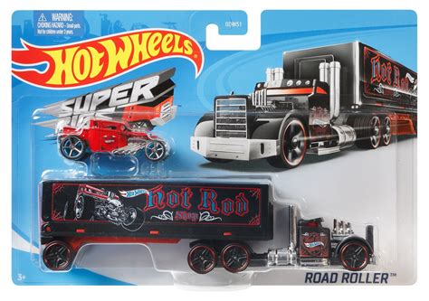 Set Camion Si Masina Sport Hot Wheels Road Roller Etoys Ro Acum Cu Livrare La Easybox