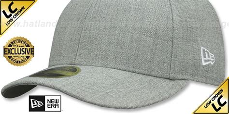 New Era Low Crown 59fifty Blank Heather Light Grey Fitted Hat