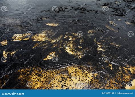 Oil Spill Texture On The Sand Beach Stock Image Image Of Background