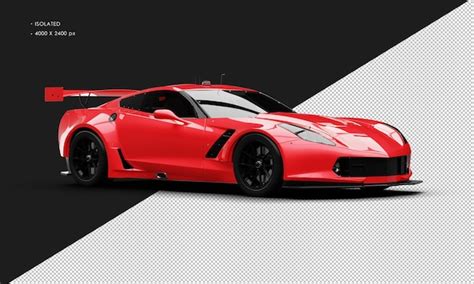 Premium Psd Isolated Realistic Metallic Red Super Sport Racing Car