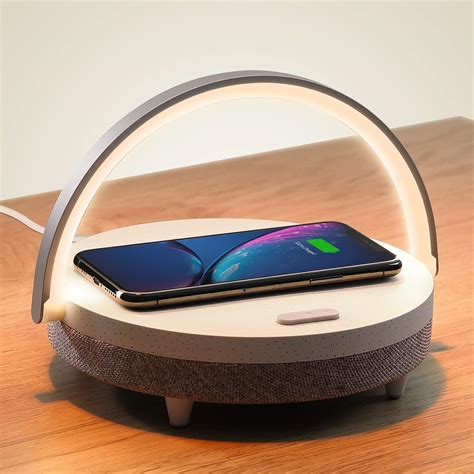 EZVALO Bedside Table Lamp With Wireless Charger 4 In 1 Touch LED Night