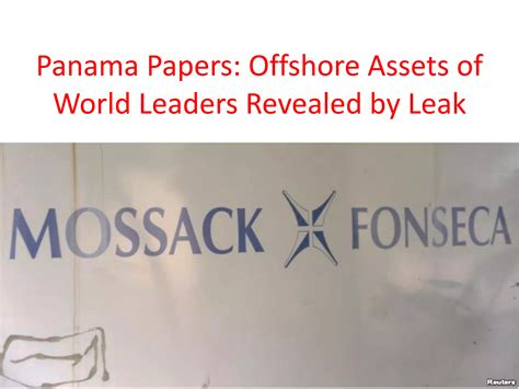 Panama papers offshore assets of world leaders revealed by leak | PDF