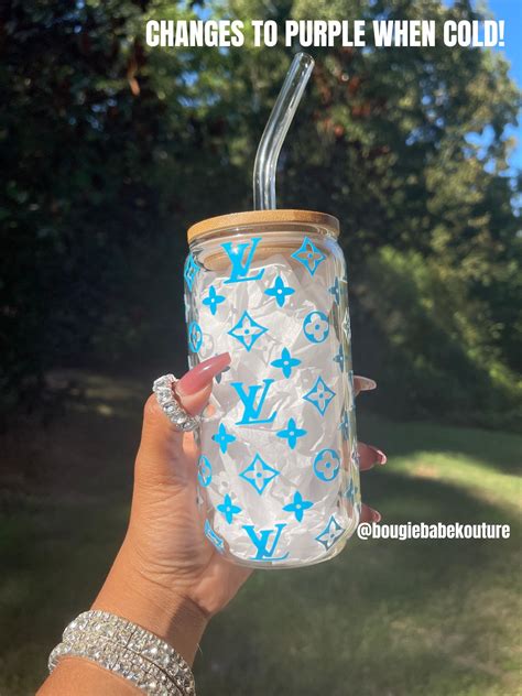 Louis Vuitton Inspired Glass Tumbler Bougie Babe Kouture Artofit