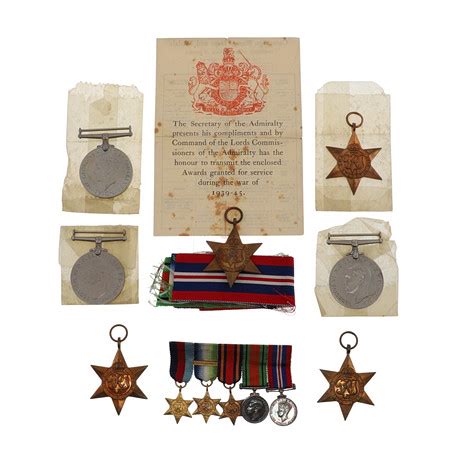 En Grupp Av Sex Medaljer Och Miniatyrer Fr N Andra V Rldskriget Mynt Medaljer Frim Rken