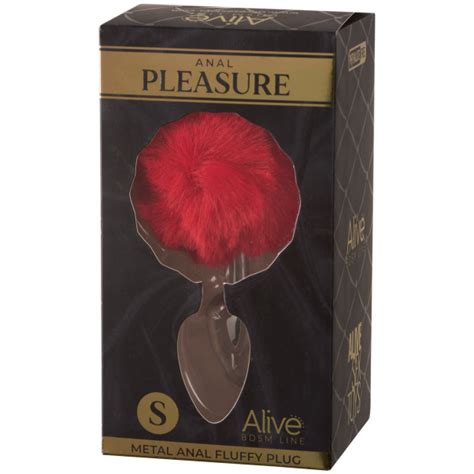 Alive BDSM Line Metal Anal Fluffy Red Plug S Sinful