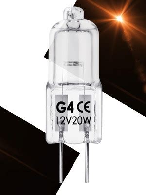 BROTOU G4 Halogen Bulbs 20W 12V 300LM 2800K Warm White 2 Pin Clear