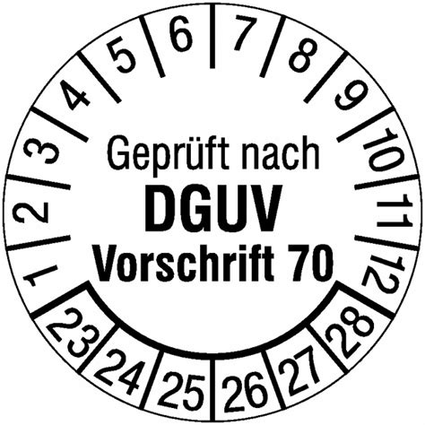 Gepr Ft Nach Dguv Vorschrift Wei Pr Fplaketten Nach Dguv