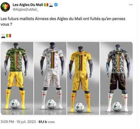 Le Nouveau Maillot Des Aigles Du Mali Pour La CAN 2023 Un Coup De