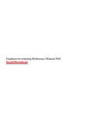 Engineer In Training Reference Manual Pdf Pdf Engineer In Training