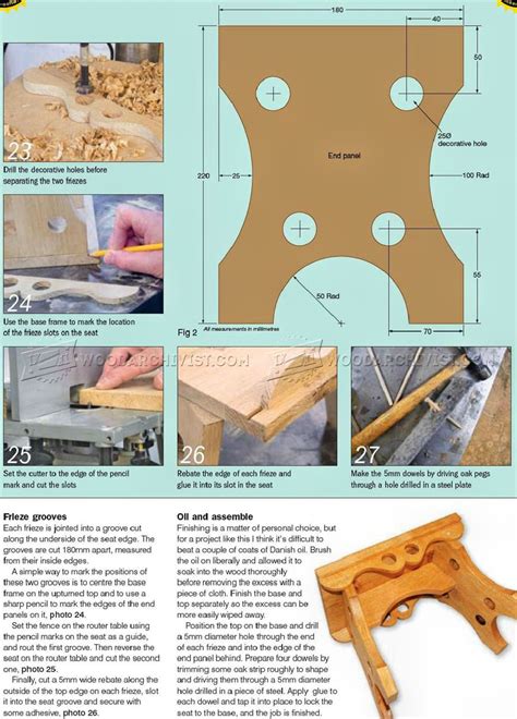 Oak Footstool Plans • Woodarchivist